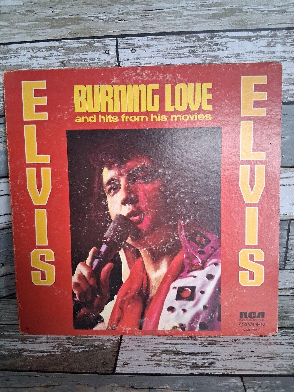 Elvis "Burning Love and Hits From His Movies" Vinyl Album - Red Cover